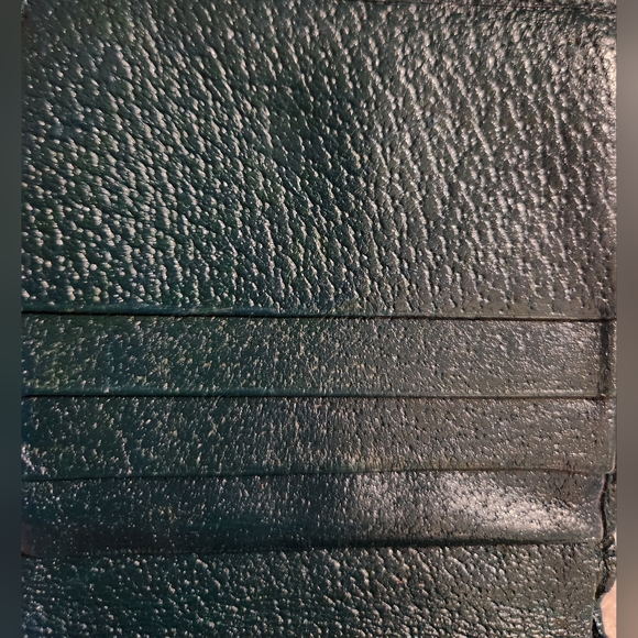 Gucci GG Canvas and Green Leather French Coin Purse Wallet - Picture 9 of 13